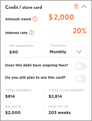 Compounding interest calculation on a credit card